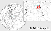 Blank Location Map of Arbil, within the entire country