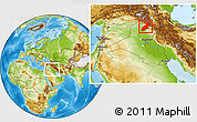 Physical Location Map of Arbil, within the entire country