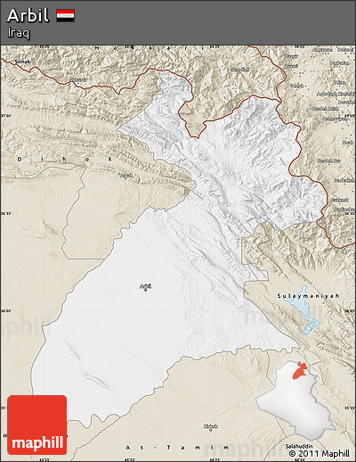Classic Style Map of Arbil