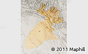 Satellite Map of Arbil, lighten, semi-desaturated