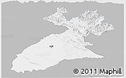 Gray Panoramic Map of Arbil, single color outside