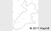 Blank Simple Map of Arbil, cropped outside, no labels