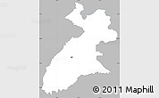 Gray Simple Map of Arbil, single color outside