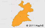 Political Simple Map of Arbil, cropped outside