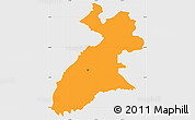 Political Simple Map of Arbil, single color outside
