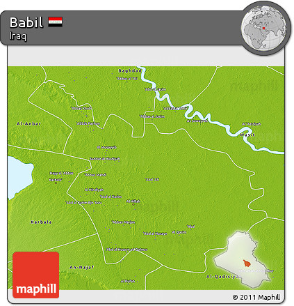 Physical 3D Map of Babil