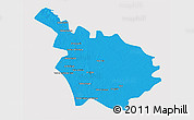 Political 3D Map of Babil, cropped outside