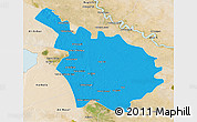 Political 3D Map of Babil, satellite outside