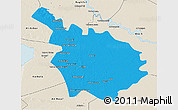 Political 3D Map of Babil, shaded relief outside