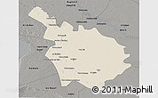 Shaded Relief 3D Map of Babil, darken, semi-desaturated