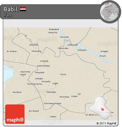 Shaded Relief 3D Map of Babil