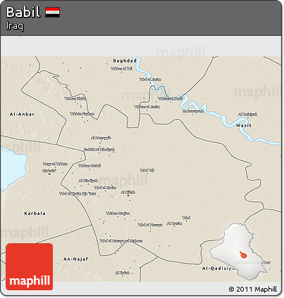 Shaded Relief 3D Map of Babil