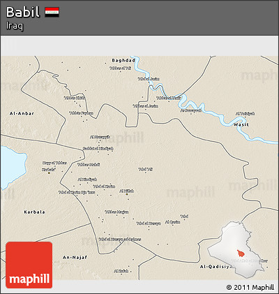 Shaded Relief 3D Map of Babil