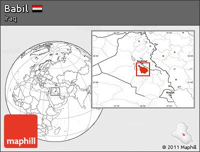 Blank Location Map of Babil