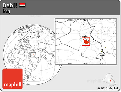 Blank Location Map of Babil