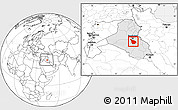 Blank Location Map of Babil, highlighted country, within the entire country