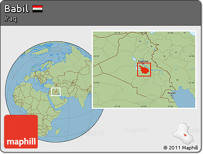 Savanna Style Location Map of Babil