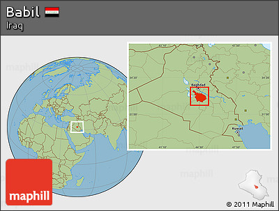 Savanna Style Location Map of Babil