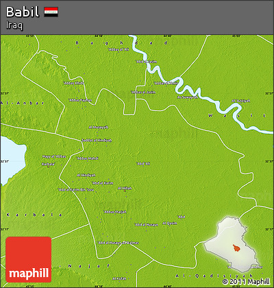 Physical Map of Babil