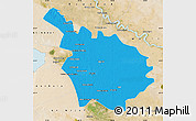 Political Map of Babil, satellite outside