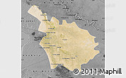 Satellite Map of Babil, darken, desaturated