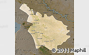 Satellite Map of Babil, darken