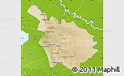 Satellite Map of Babil, physical outside