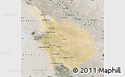 Satellite Map of Babil, semi-desaturated