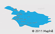 Political Panoramic Map of Babil, cropped outside