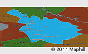 Political Panoramic Map of Babil, darken