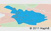 Political Panoramic Map of Babil, lighten