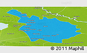 Political Panoramic Map of Babil, physical outside