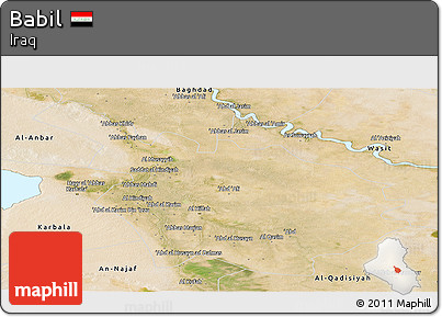 Satellite Panoramic Map of Babil