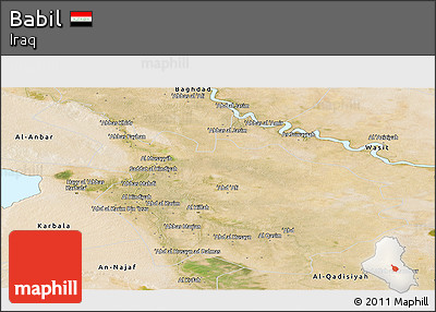 Satellite Panoramic Map of Babil