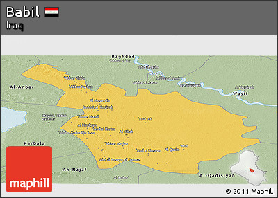 Savanna Style Panoramic Map of Babil