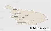 Shaded Relief Panoramic Map of Babil, cropped outside