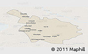 Shaded Relief Panoramic Map of Babil, lighten