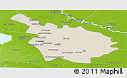 Shaded Relief Panoramic Map of Babil, physical outside