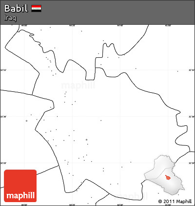 Blank Simple Map of Babil, no labels