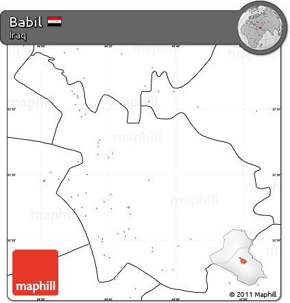 Blank Simple Map of Babil, no labels