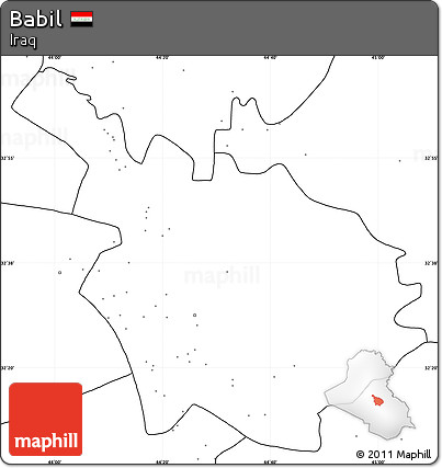 Blank Simple Map of Babil, no labels
