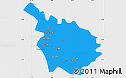 Political Simple Map of Babil, single color outside