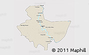 Shaded Relief 3D Map of Baghdad, cropped outside