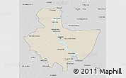 Shaded Relief 3D Map of Baghdad, desaturated