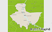 Shaded Relief 3D Map of Baghdad, physical outside
