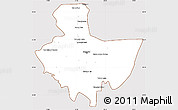 Classic Style Simple Map of Baghdad, cropped outside