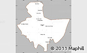 Gray Simple Map of Baghdad, cropped outside