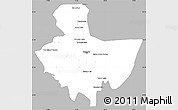 Gray Simple Map of Baghdad, single color outside