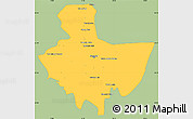 Savanna Style Simple Map of Baghdad, single color outside