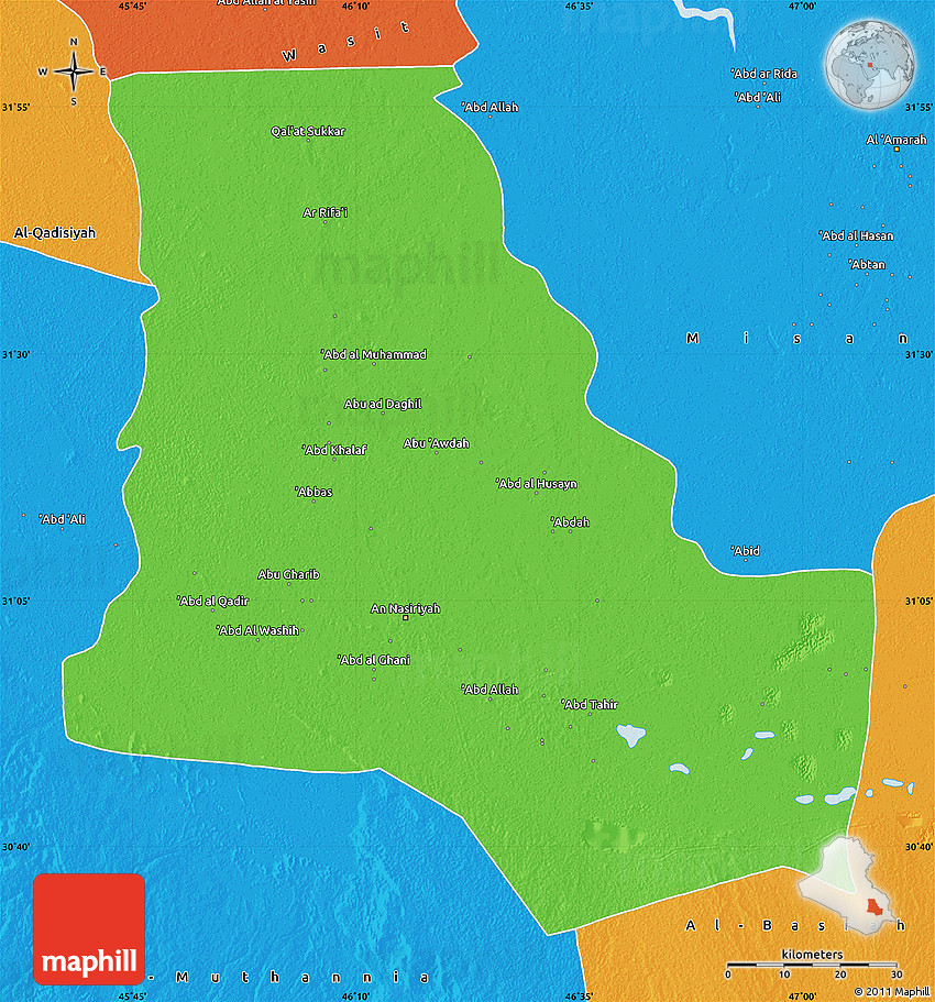 Political Map of DhiQar